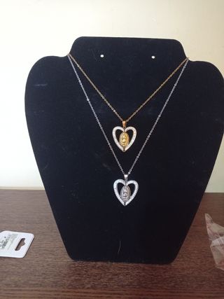 Collana Sacra Cuore Madonna Oro Argento