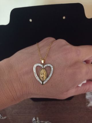 Collana Sacra Cuore Madonna Oro Argento