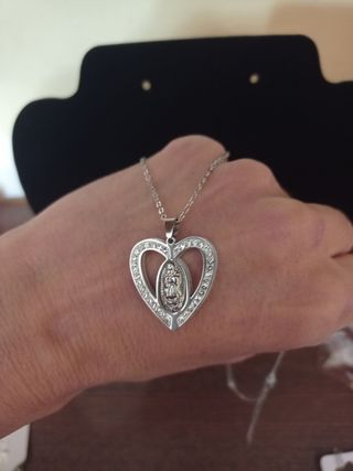 Collana Sacra Cuore Madonna Oro Argento