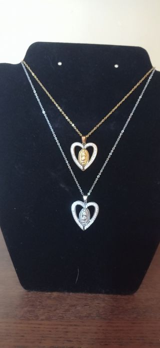 Collana Sacra Cuore Madonna Oro Argento