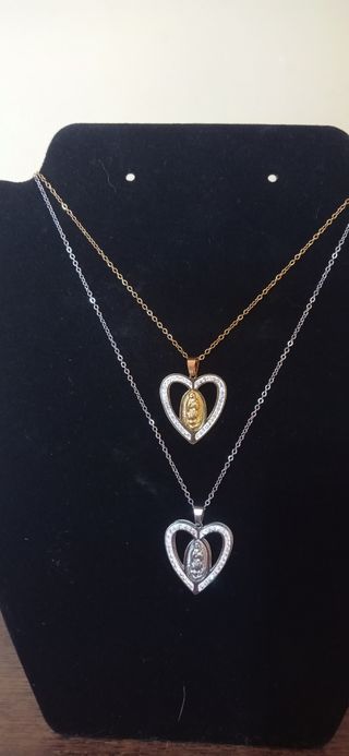 Collana Sacra Cuore Madonna Oro Argento