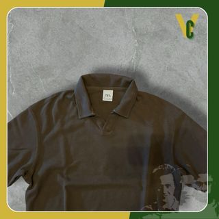 Polo marrón Zara S estilo old money premium