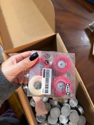 Lotto candele varie + portacandela IKEA