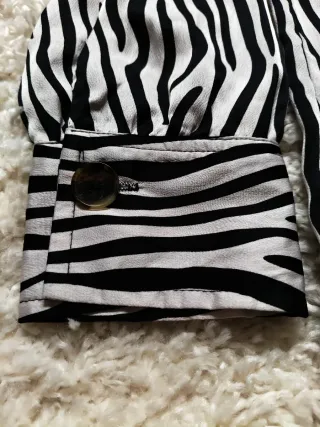 Camisa animal print estampado de zebra