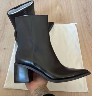 Botín Zara Marrón Puntiagudo Tacón