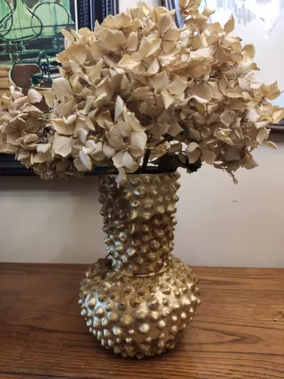 Jarrón de cerámica oro oxidado Aesthetic