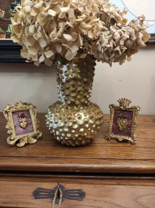 Jarrón de cerámica oro oxidado Aesthetic