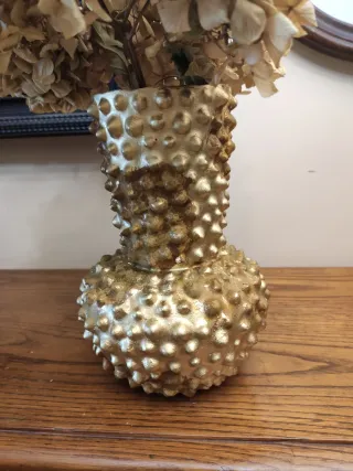 Jarrón de cerámica oro oxidado Aesthetic