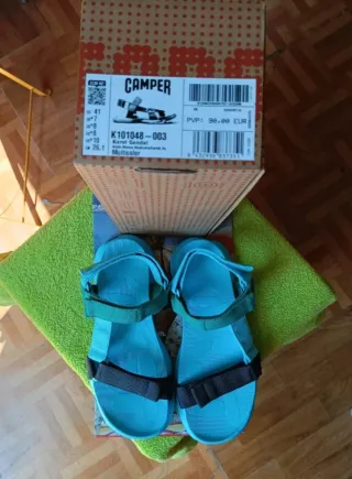 Sandalias Camper Unisex Azul y Verde