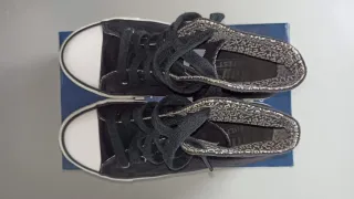 Zapatillas Mustang tipo Converse Negras Talla 39