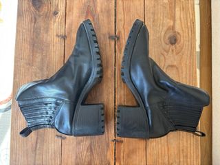 Botines polipiel tacón