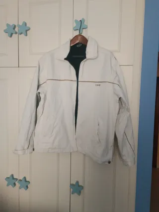 Cazadora vintage Mito blanca y marrón