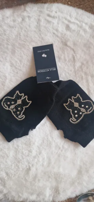 Guanti a muffola con gattini