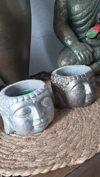 Figura Buda Decoración, planta vela lampara