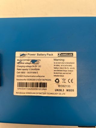 Batería Patinete Eléctrico 54.6V