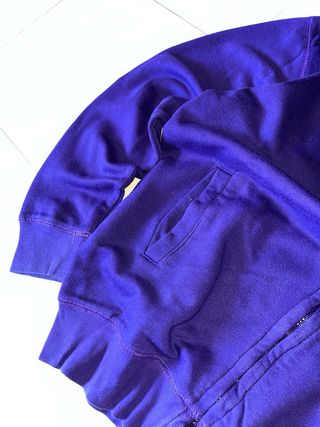 Felpa Vintage Fiorentina Viola Zip