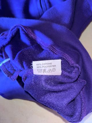 Felpa Vintage Fiorentina Viola Zip