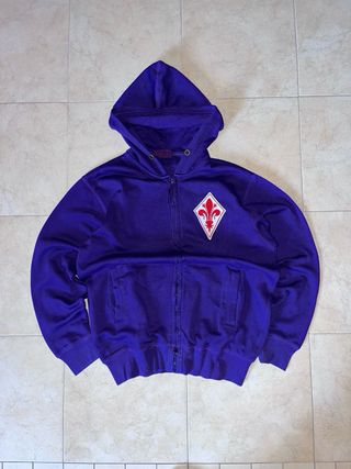 Felpa Vintage Fiorentina Viola Zip