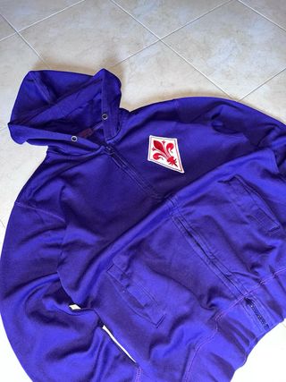 Felpa Vintage Fiorentina Viola Zip