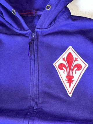 Felpa Vintage Fiorentina Viola Zip