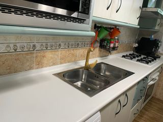 Placa de cocina y fregadero