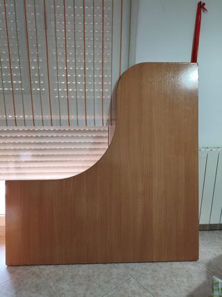 Escritorio de esquina de madera grande