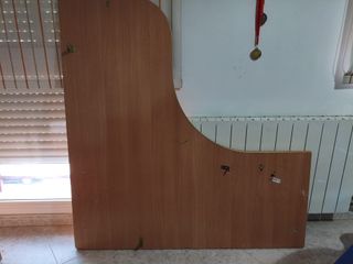 Escritorio de esquina de madera grande