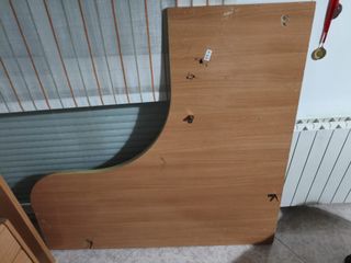 Escritorio de esquina de madera grande