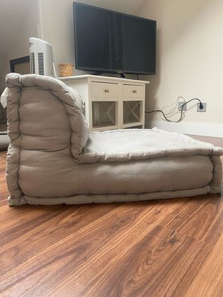 Sillón modular gris de algodón