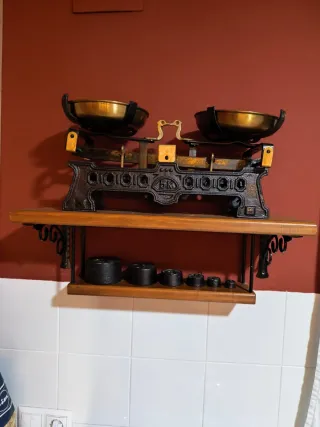 Balanza antigua de cocina 10 kg