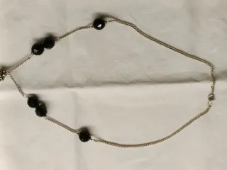 Collana Argento 925 Perle Nere Swarovski