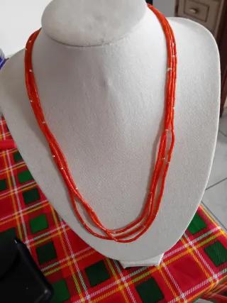 Collana corallo e argento 925