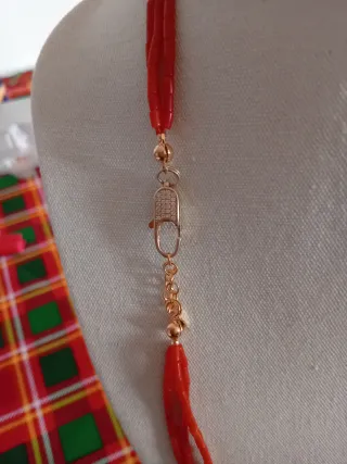 Collana corallo e argento 925