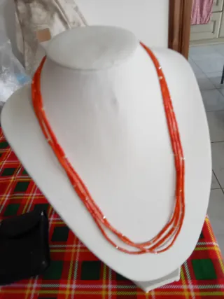 Collana corallo e argento 925