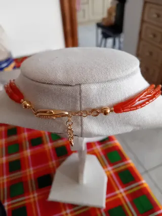 Collana corallo e argento 925