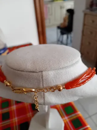 Collana corallo e argento 925