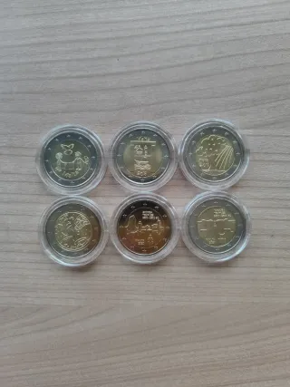 Lote 6 monedas 2 euros conmemorativas Malta
