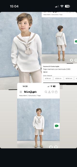 Traje comunión niño El Corte Inglés