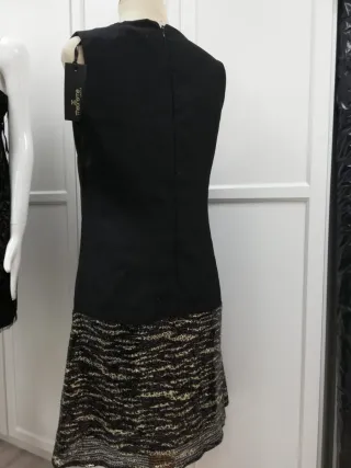 Vestido negro con estampado