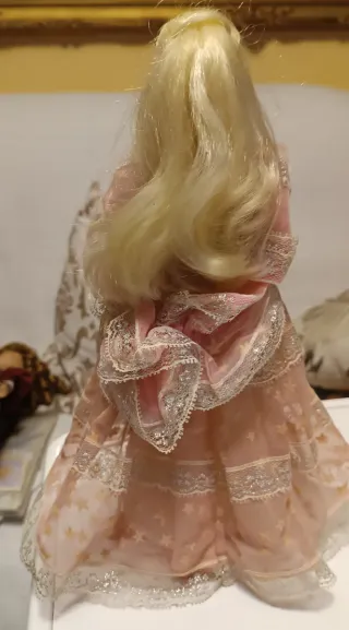 3 Bambole Barbie Vintage con Abiti Rosa
