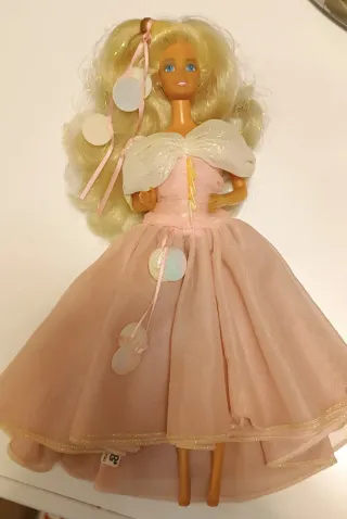 3 Bambole Barbie Vintage con Abiti Rosa