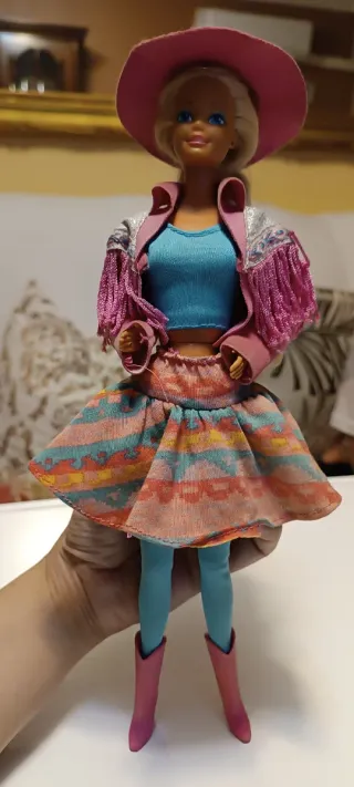 3 Bambole Barbie Vintage con Abiti Rosa