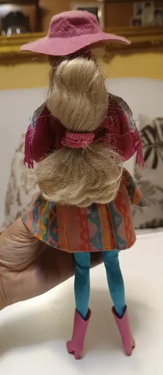 3 Bambole Barbie Vintage con Abiti Rosa