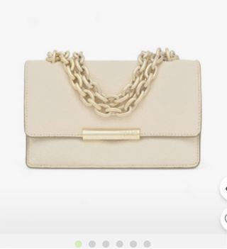 Bolso Tous piel bandolera dorado beige