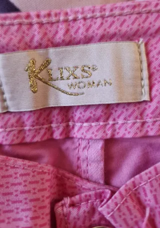 Pantaloni donna fantasia rosa