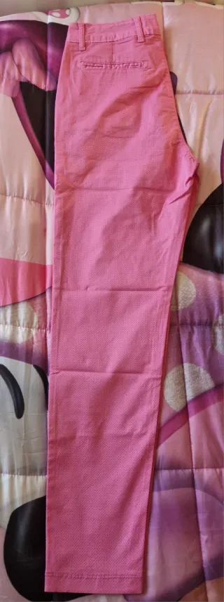 Pantaloni donna fantasia rosa