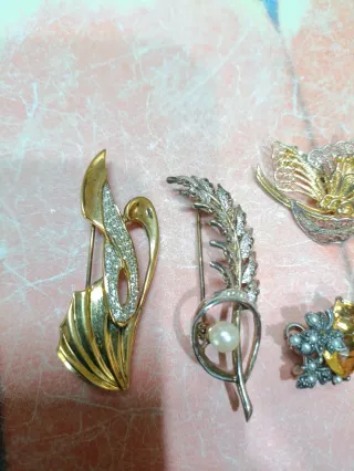 Lotto di 5 spille in argento (4)