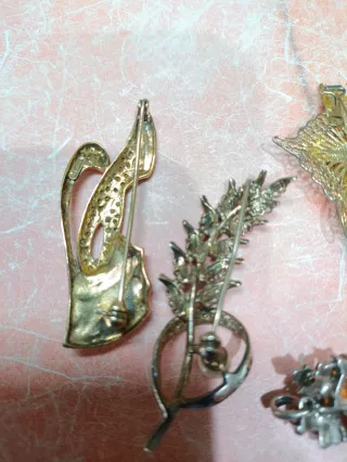 Lotto di 5 spille in argento (4)