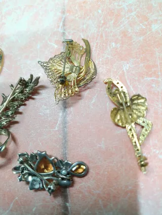 Lotto di 5 spille in argento (4)