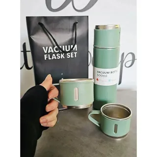 Set Borraccia Termos 3 Tazzine Caldo Freddo INOX